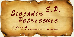 Stojadin Petričević vizit kartica